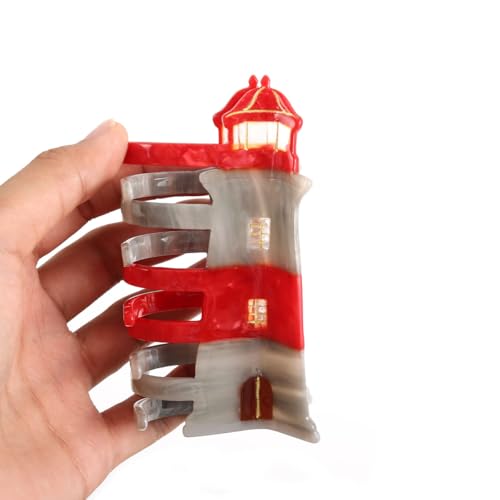 Personalized Navigation Lighthouse Hair Claw Clip for Mother Day Gift Holiday Accessories 1 Piece