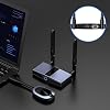 GUSSLM Wireless HDMI Transmitter and Receiver, Wireless HDMI Extender Kit, Support 4K, 2.4/5GHz for Streaming Video/Audio from Laptop, PC, Smartphone to HDTV/Projector