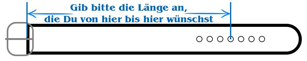 Wolfszeit Wechselgürtel SINDRI aus schwarzem Rindleder für Buckles Handarbeit von 70cm - 190cm