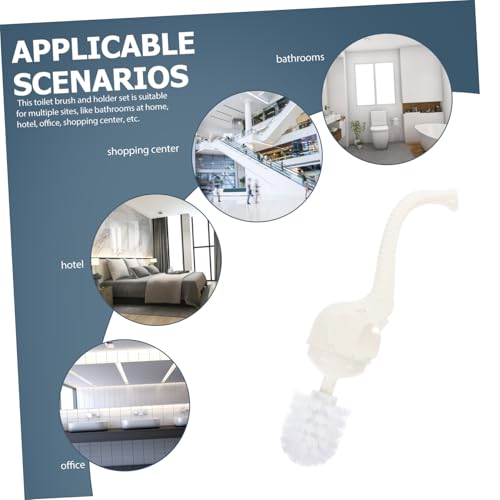 Brosse WC éléphant GALPADA avec support céramique blanc