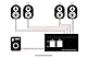 Good Connections Lautsprecher Umschaltbox / Switch zum Anschluss von 2 Paaren - Metallgehäuse - schwarz