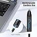 Ear and Nose Hair Trimmer for Men Women, 3-in-1 Professional Painless USB Rechargeable Eyebrow Trimmer, Nose Hair Trimmer for Men, Facial Hair Remover with Powerful Motor, Black