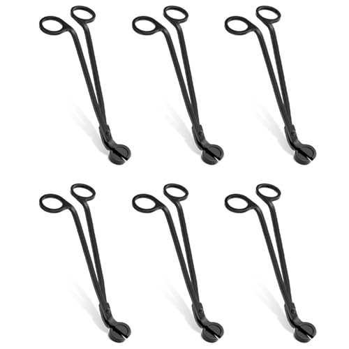 Xnuiasqe Lot de 6 coupe-mèches de bougie de qualité supérieure - En acier inoxydable robuste - pour les amateurs de bougies