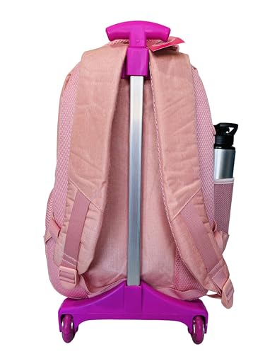 Mochila De rodinhas Escolar Menina Colégio Espaçosa Rosa