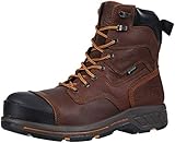 Timberland PRO Men's Helix HD 8' Composite Toe Waterproof Industrial Boot, Brown Full Grain Leather, 8.5