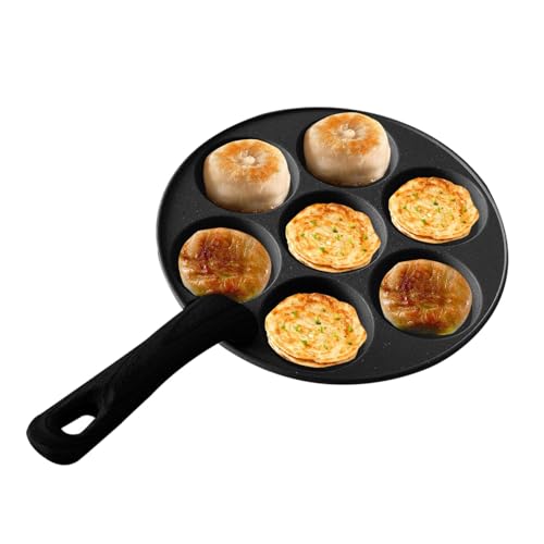 fanelod Sartén de aluminio para tortillas, cocina antiadherente para 7 tazas, sartén antiadherente para tortitas, sartén para tortilla para el hogar, cocina, restaurante, hotel