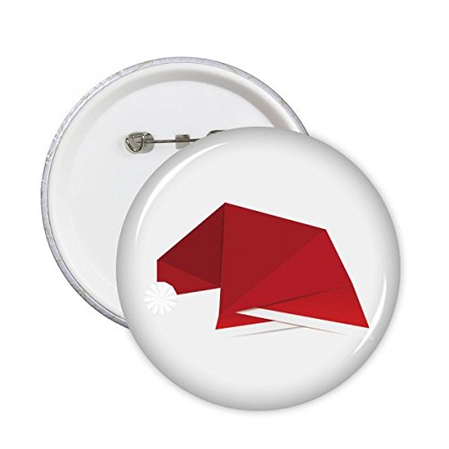Badge bouton origami rouge décoration de Noël ronde multicolore L
