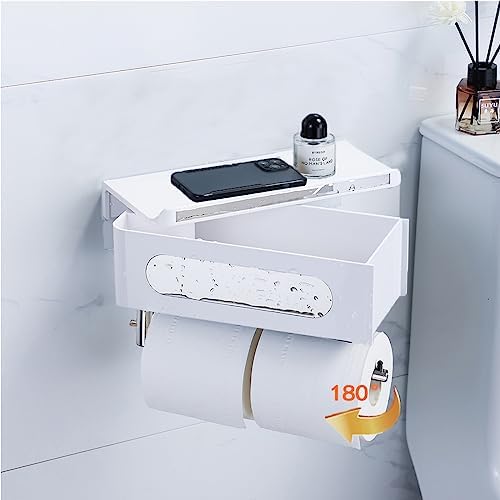 AMARE Toilettenpapierhalter Mit Absenkdämpfung - Edelstahl WC-Rollenhalter