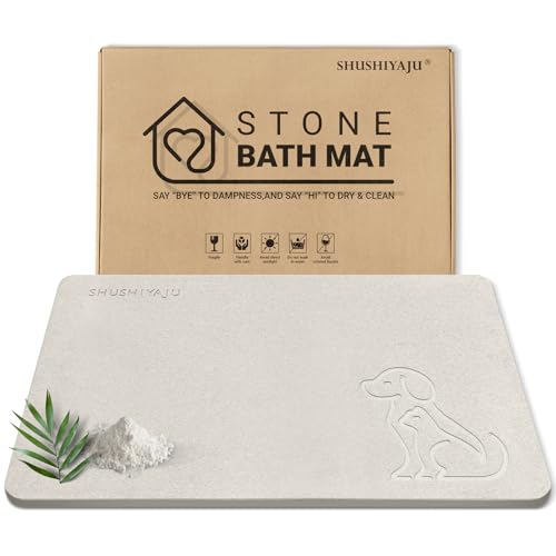 Stone Bath Mat Quick Drying Absorbent Shower Mat Diatomaceous Earth
