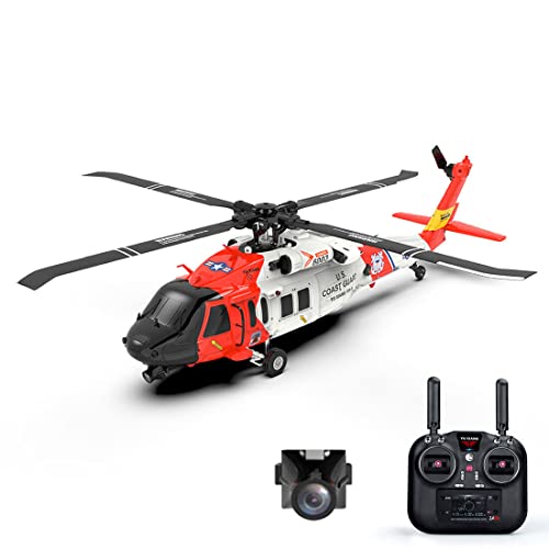 KAROYD RC Brushless Helicopter, YUXIANG YXZNRC F09-S 1/47 2.4G 6CH Brushless Direct Drive RC Helicopter Model with Camera (RTF Edition)