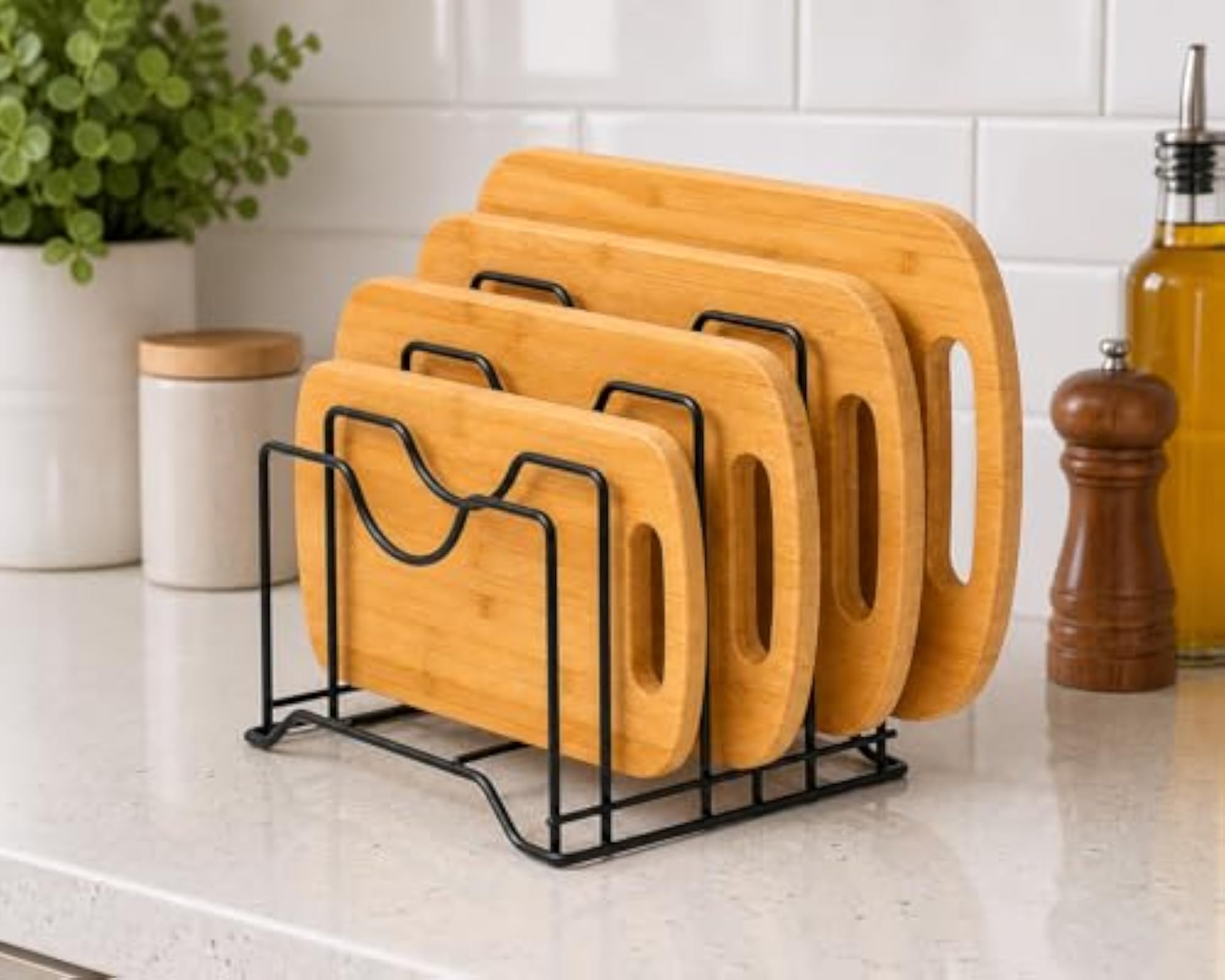 Iron Cutting Board Holder for Kitchen Countertop