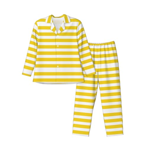 Ensemble de pyjama pour homme à motif zeste de citron et boutons