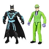 DC Comics Batman 4-inch Batman and The Riddler Action Figures with 6 Mystery Accessories, Kids Toys for Boys Aged 3 and up