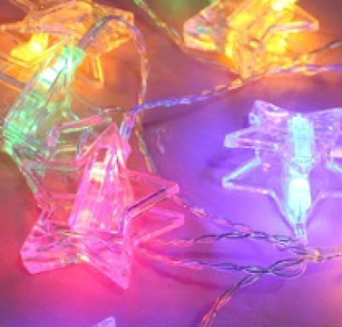 Cadena Luces LED Exteriores e Interiores, Cadena Luces LED solares, farolillos navideños, Luces Decorativas Exteriores, Luces Estrellas Impermeables, Color 5 m, 20 Luces