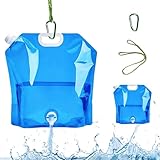 Beafaeur 2 Stück Wasserkanister Faltbar,Camping Wasserkanister Mit Hahn 10l/5l,Wasser Kanister Mit Karabiner Und Hängendes Seil,5 Liter Kanister Mit Zapfhahn,Faltkanister Für Festival Camping Zubehör