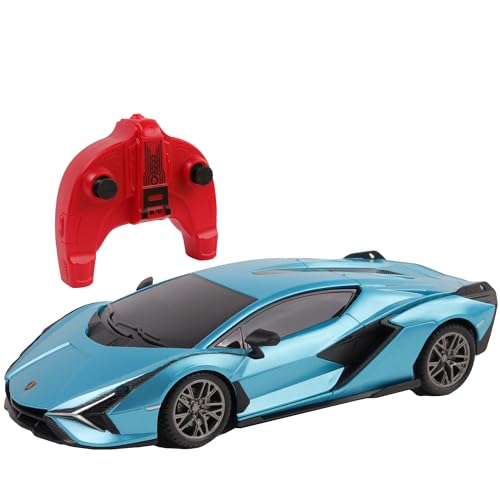 TURBO CHALLENGE - Lamborghini Sian - RC Prestige - 1/24-094433 - Coche teledirigido - Azul - Pilas no Incluidas - Plástico - Juguete para niños - Regalo - A Partir de 6 años