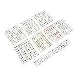 DEARMAMY 8 Blatt DIY Puppenaugen Aufkleber Teilig mit Augenbrauen...