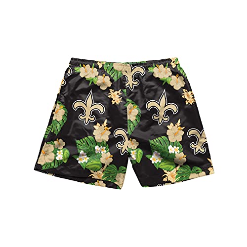 Image of FOCO NFL Mens NFL Team Logo Floral Hawaiian Swim Suit Trunks
