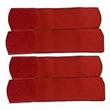 SHOPORA® 4 Pieces Soccer Ankle Guard Strap Portable for Volleyball Basketball Cycling Red | Team Sports | Soccer | Clothing, Shoes & Accessories | Protective Gear