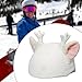Zxpjkyu Snow Ski Helmet Cover Helmet Decoration Creative Reliable Fun Portable Snowboarding and Skiing Helmet Accessory Knitted Cap, White