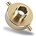 Happy Tree Brass Fire Hydrant Adapter with Pin Lug Brass Fire Equipment 1-1/2" NST (NH) Female x 3/4" GHT Male Brass Hydrant to Garden Hose Adapter