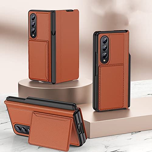 Étui en cuir luxe pour Samsung Z Fold 4 avec fente stylo