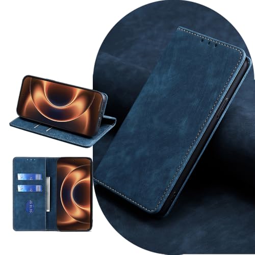 AiMaoo �P�[�X Xiaomi 17 Ultra �Ή��yTPU�J���������Y�ی�t���z�h�o �ϏՌ� �����h�~ �y�� ���� PU���U�[ �J�[�h���[ RFID���C�h�~ �}�O�l�b�g �X�^���h�@�\ �P�[�X �蒠�^ Xiaomi 17 Ultra�p (�u���[)