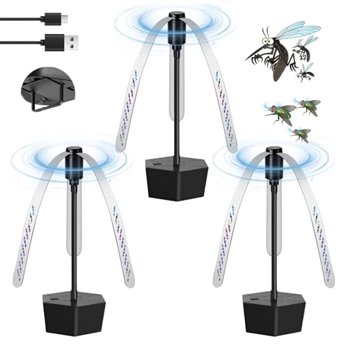 La mejor selección de Ventilador T Fal Repelente - los más vendidos. 44 JIEHUA 3 Piezas Espanta Moscas para Mesa, Ventilador Repelente de Moscas Recargable, Tres Aspas, se Puede Doblar y Colgar 360°, Ventilador de Mesa para Moscas, Adecuado para...