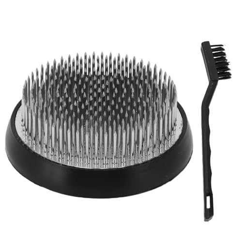 Support de composition florale en acier avec aiguilles en métal pour vase