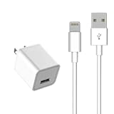 i Phone Charger &lbrack;MFi Certified&rsqb; Travel Home Wall Charger and a Charging Cable Compatible with i Phone 14&comma; 13&comma; 12&comma; 11&comma; i Phone SE&comma; X&comma; 8&comma; 7&comma; 6&comma; 5&comma; i pad Mini&comma; pod Touch&comma; and i pods &lpar;5 Feet&rpar;