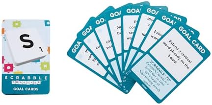Mattel Games Scrabble Board Game, Family Word Game with Two Ways to Play, includes 50 Goal Cards that Teach Scrabble Basics for 2-4 Players, UK Version, HWD43 - View 8