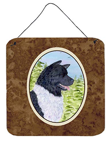 Caroline's Treasures SS8670DS66 Akita Wall or Door Hanging Prints Aluminum Metal Sign Kitchen Wall Bar Bathroom Plaque Home Decor, 6x6, Multicolor
