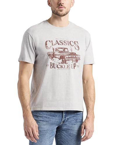 T-shirt homme Buffalo David Bitton classique vintage voiture peach soft