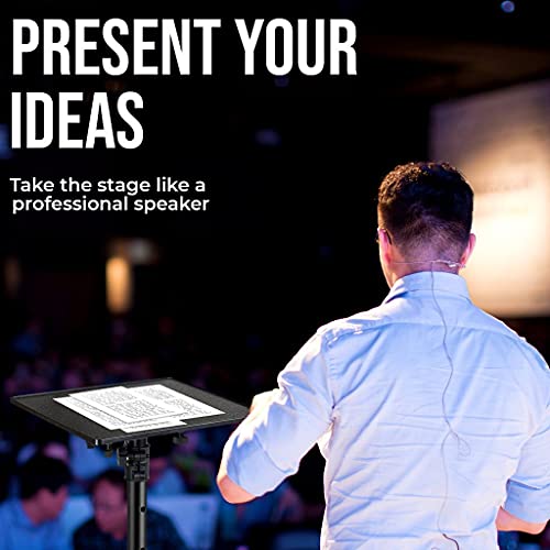 Starument Laptop Stand - Tripod Floor Stand for Computer, Projector, DJ Equipment, Studio Accessories - Light & Portable, Sturdy & Durable Metal - Adjustable Height, 26.4 to 38.8-Inch - 14x11" Tray