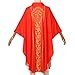 COSDREAMER Mens Womens Priest Celebrant Chasuble Catholic Church Father Mass Vestments Robe (Red)