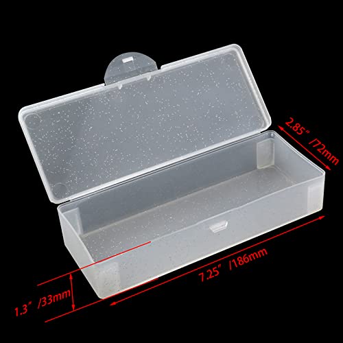 Image of 2PCS Large Capacity Pencil Box Plastic Pencil Case (Frosted White)