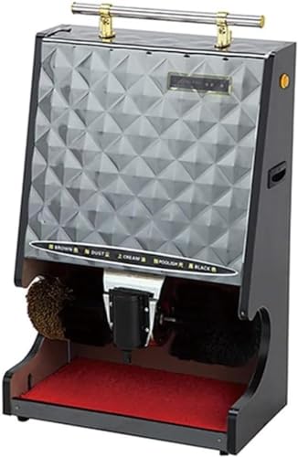 Máquina limpiabotas automática, con mango, pulidora de zapatos completamente automática, máquina cepilladora de zapatos eléctrica for el hogar, máquina automática de acero inoxidable for hoteles(Grijs