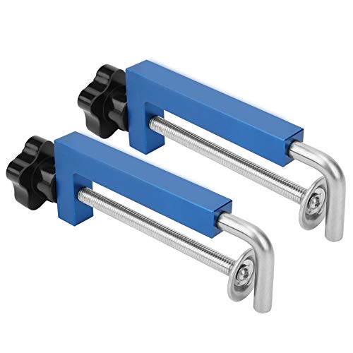 Leapiture 2pcs 120mm Aluminum Alloy Flexible Fence Clamp Adjustable Woodworking Cabinet Clamp for DIY Carpenter Woodworking