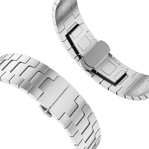 Image of ACM Watch Strap 20mm compatible with Compaq Q Watch Smartwatch | Metal Stainless Steel Belt Luxury Band