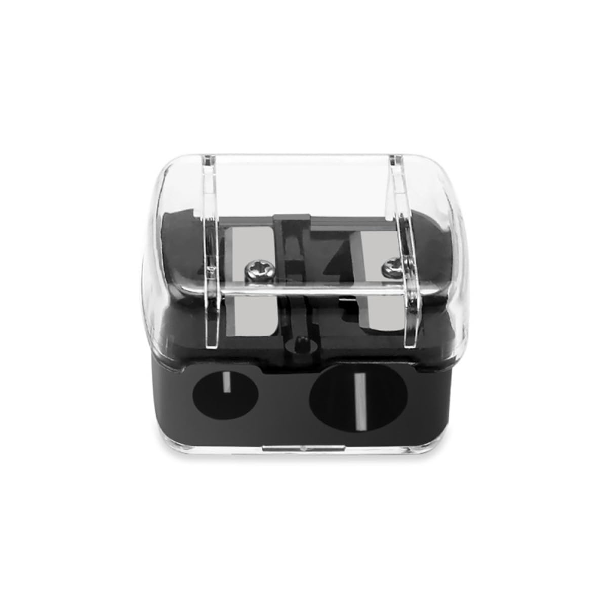 Baluue Professional Makeup Pencil Sharpener for Women 30pcs Set Eyebrow Lip Liner Eyeliner Black Double Holes for