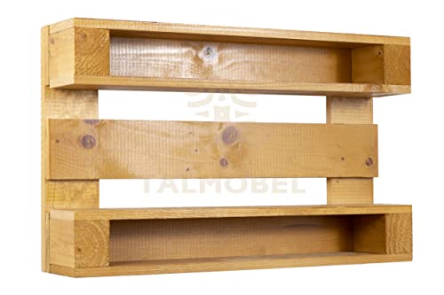 ESTANTERIA DE Pared Vintage-Rustico DE PALETS con 4 BALDAS (Roble)