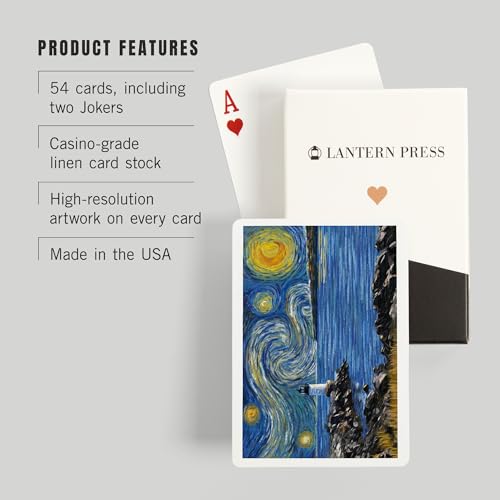 Juego de cartas Poker Salem Massachusetts Starry Night miniatura 3