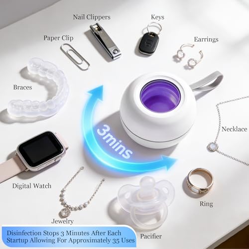 Miniatura 3 de Sterilizzatore Portatile Per Ciuccio, Ciuccio Uv, Sterilizzatore, Sterilizzatore Al 99,99 In 3 Minuti, Disinfettante Uv Per La Casa E In Viaggio, Per 2 Ciucci, Per Viaggi E Casa