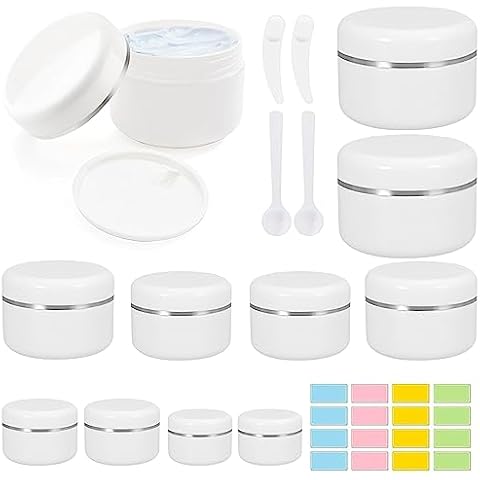 10 Pcs Refillable Cosmetic Sample Jars Cover