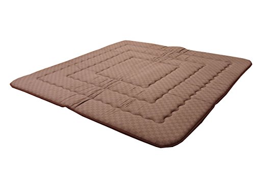 日本製 ふっくら敷き 厚み40mm 長方形 190×240cm ブラウン