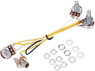 Guitar Wiring Harness Set Prewired 500K Pots Control Knobs Wiring Harness Kit for JB Electirc Guitar Bass