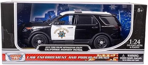Motormax 1/24 CHP カリフォルニアハイウェイパトロール B&W フォード PI ユーティリティポリス SUV