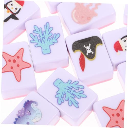 Jeu de Tuiles de Mahjong Portables 48 Pièces pour Fête et Voyage