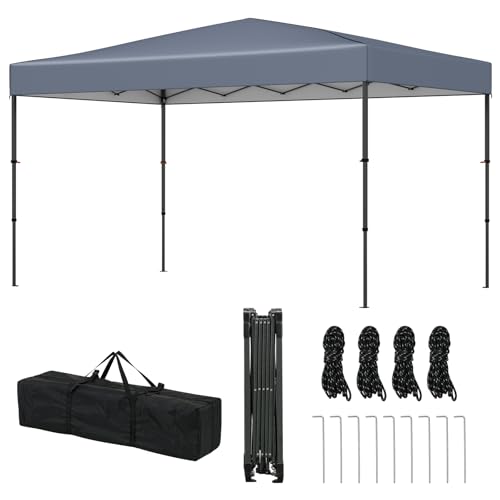 RELAX4LIFE Tonnelle Pliante 3,6 x 2,2 M Facile à Monter, Barnum Pliant pour Marché, Tissu Oxford Anti-UV, Hauteur Réglable, Sac de Transport, Tonnelle de...