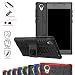 Sony Xperia L1 Case,Mama Mouth Shockproof Heavy Duty Combo Hybrid Rugged Dual Layer Grip Cover with Kickstand for Sony Xperia L1 (with 4 in 1 Packaged),Black